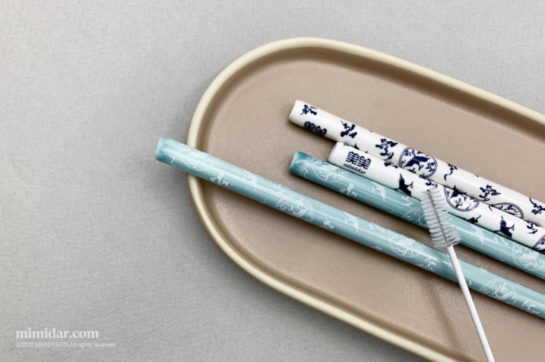 Goryeo Ceramic Reusable Straws w: Cleaners by mimidar