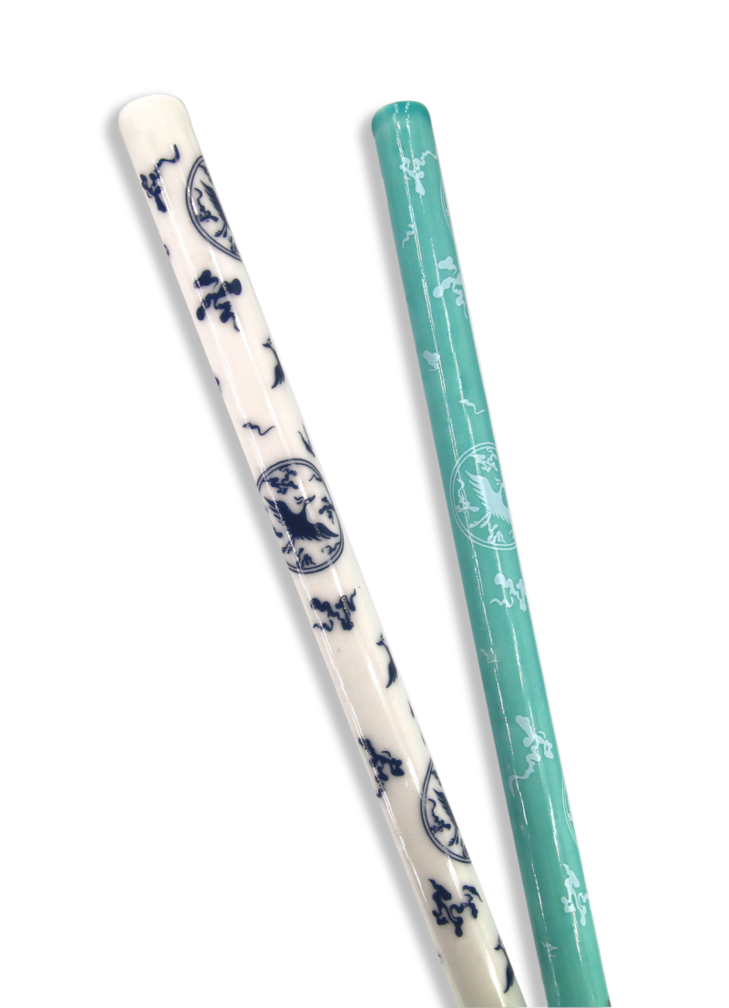 Goryeo Ceramic Reusable Straws w: Cleaners by mimidar