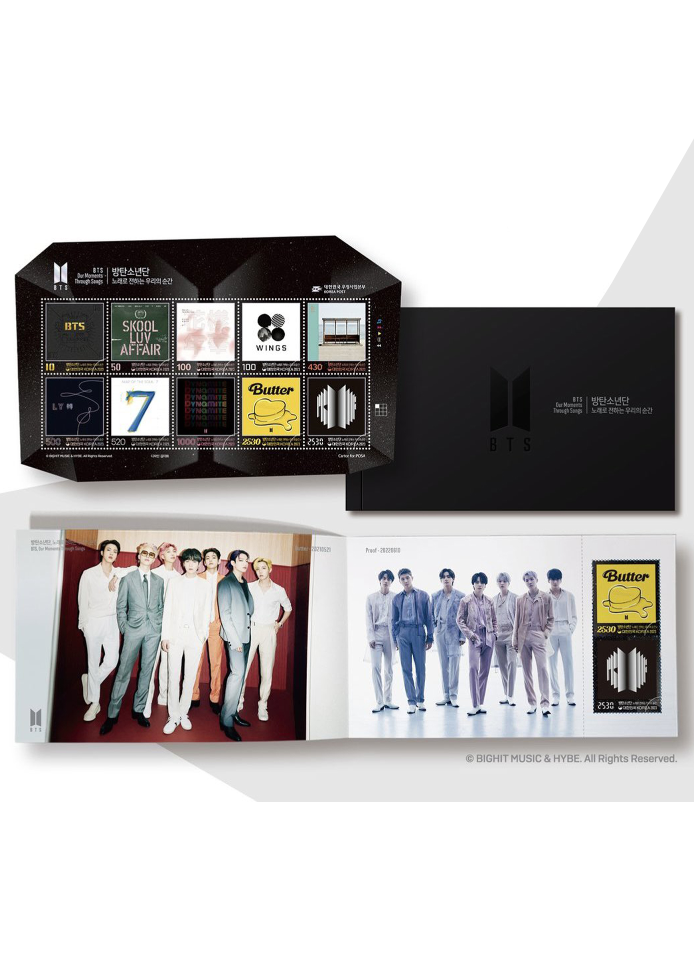 [BTS, Our moments Through songs] 10th Anniversary Stamp (Pre-Order 05.22~)